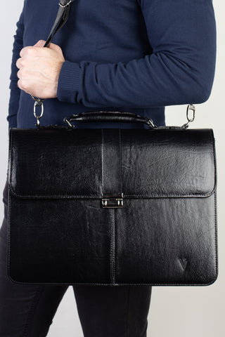 Maleta masculina de couro Mauricio
