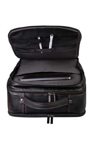 Mochila mala masculina em couro floater grande para notebook Gabriel