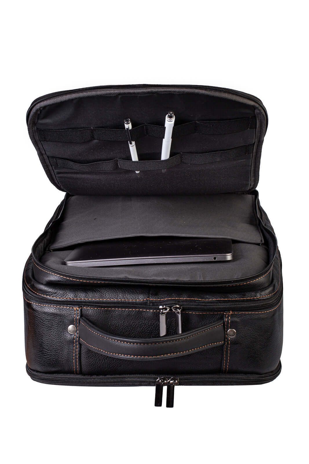 Mochila mala masculina em couro floater grande para notebook Gabriel - Enluaze