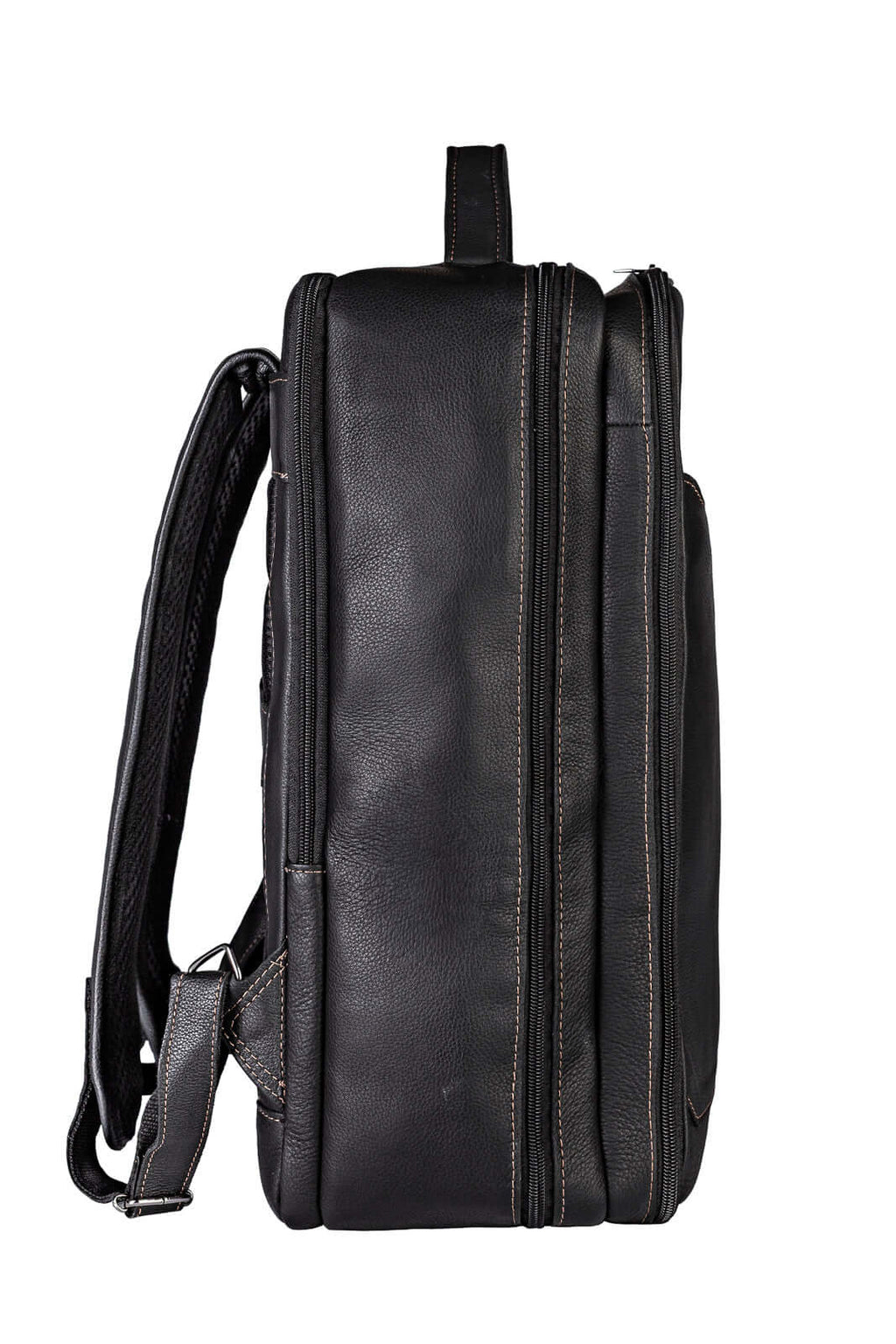 Mochila mala masculina em couro floater grande para notebook Gabriel - Enluaze