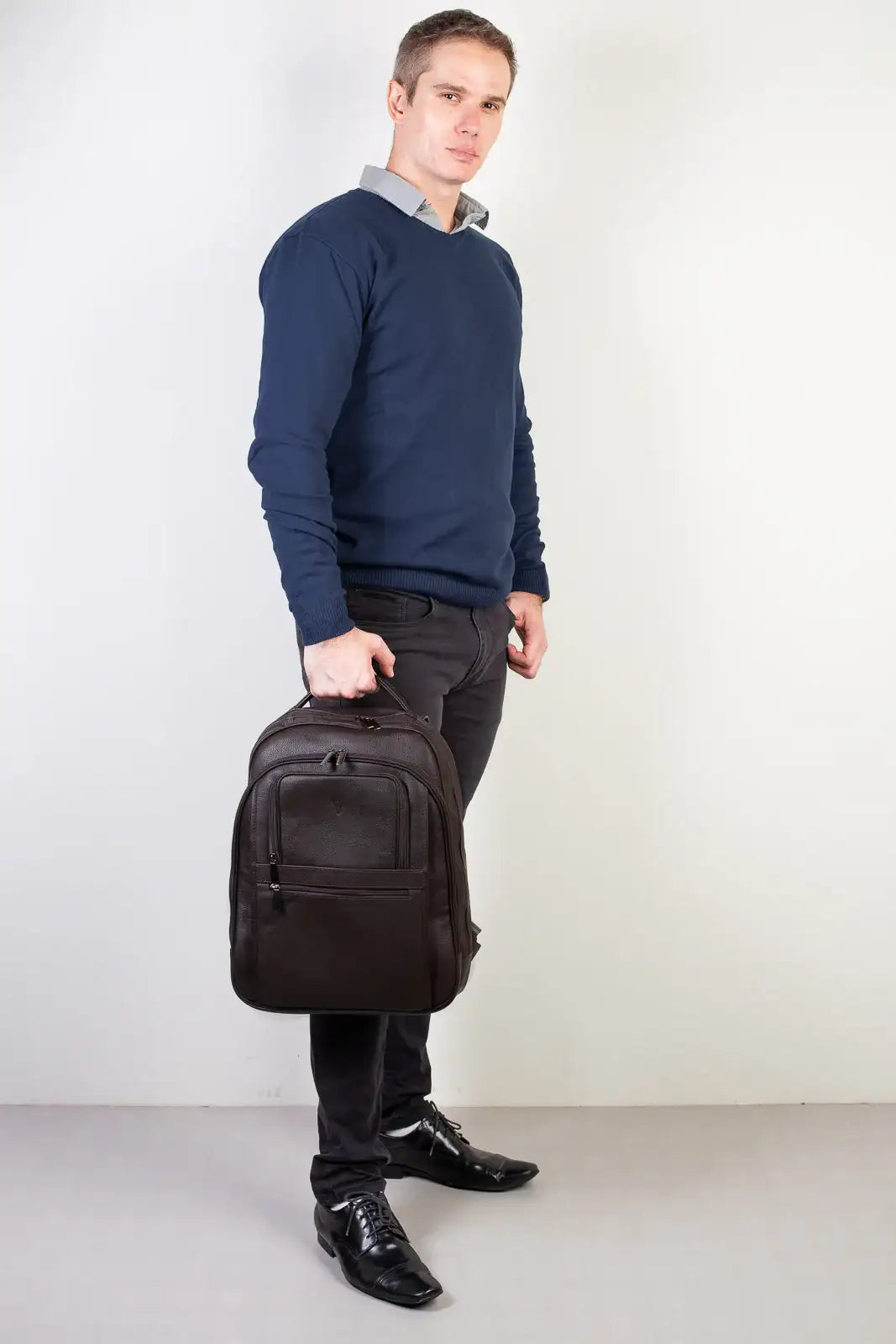 Mochila executiva de couro floater Office - Enluaze