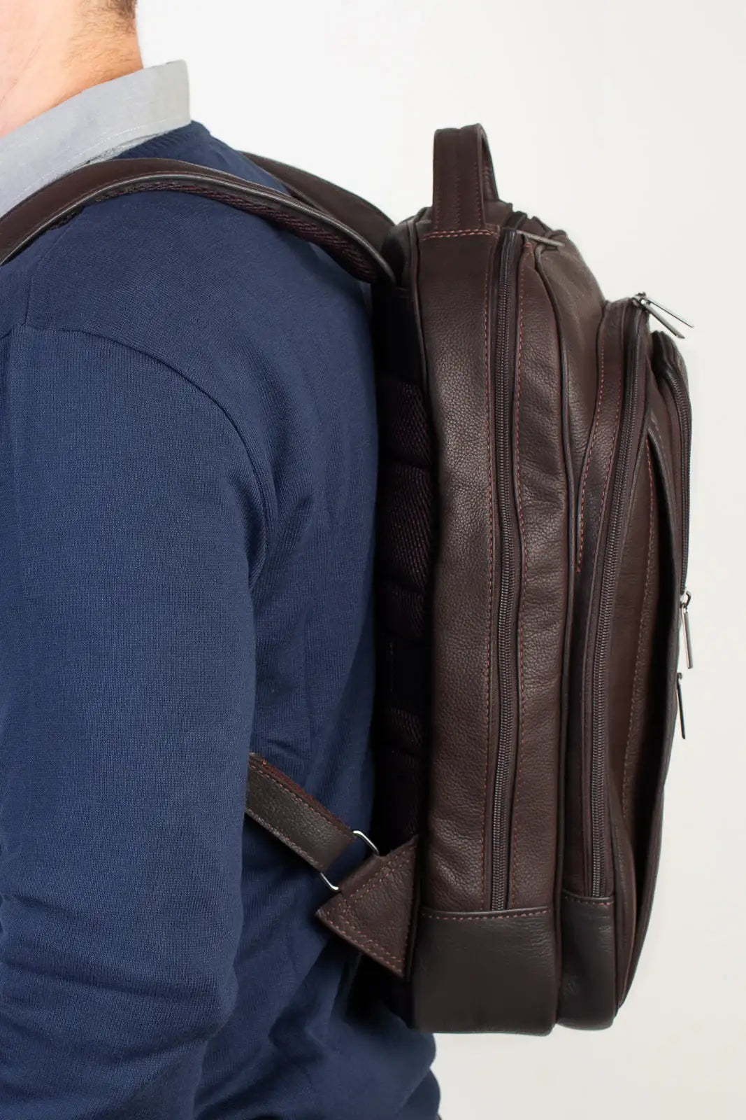 Mochila executiva de couro floater Office - Enluaze