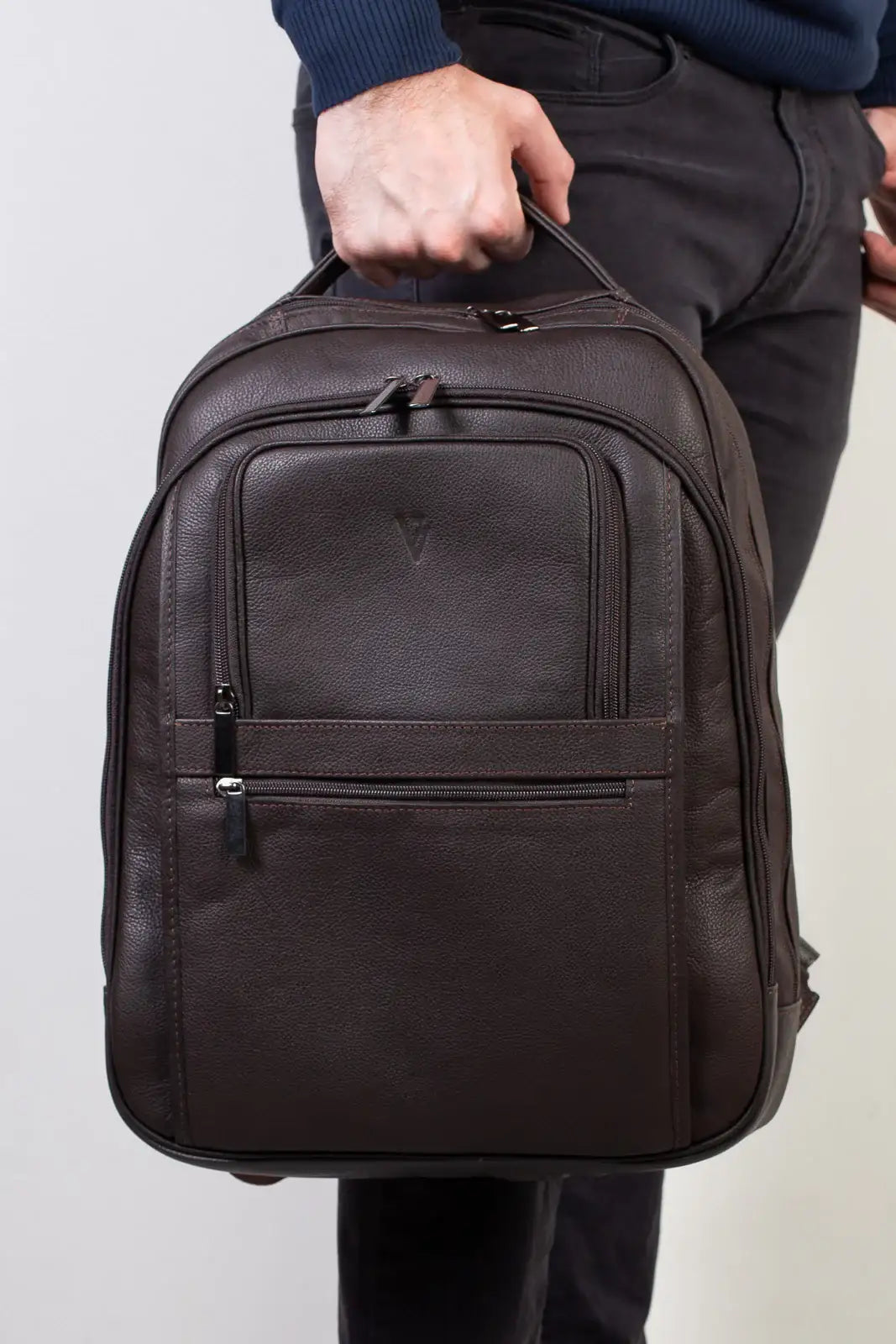 Mochila executiva de couro floater Office - Enluaze