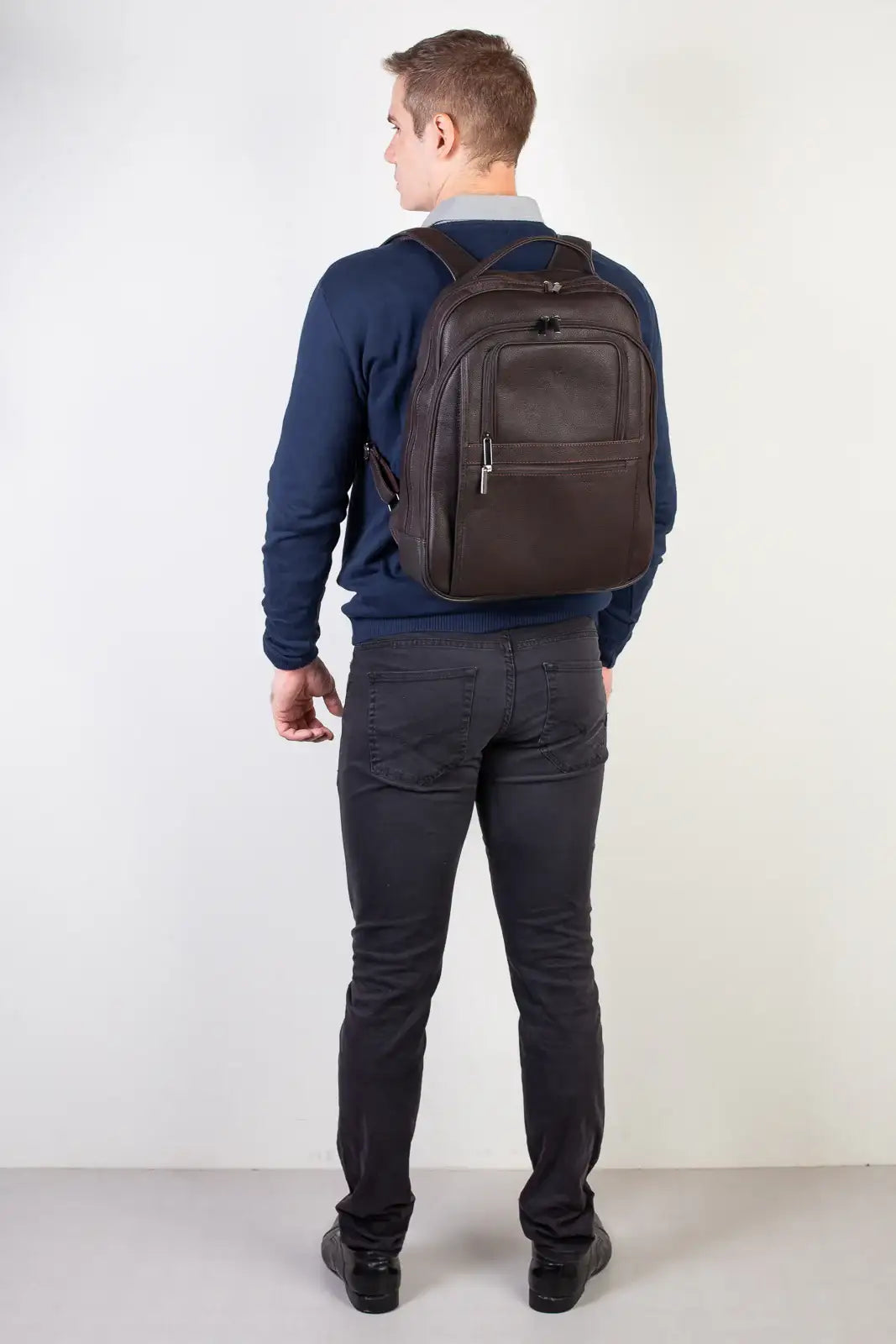 Mochila executiva de couro floater Office - Enluaze