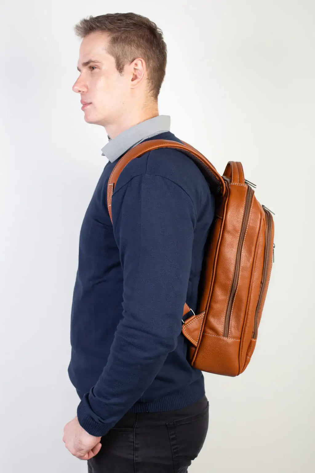 Mochila de couro executiva Connect - Enluaze