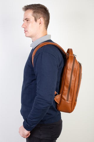 Mochila de couro executiva Connect