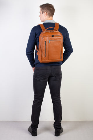 Mochila de couro executiva Connect