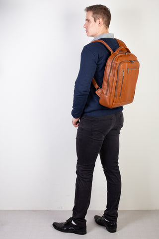 Mochila de couro executiva Connect