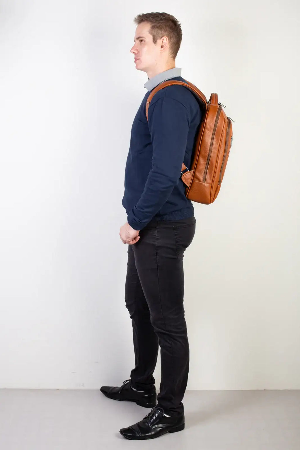 Mochila de couro executiva Connect - Enluaze