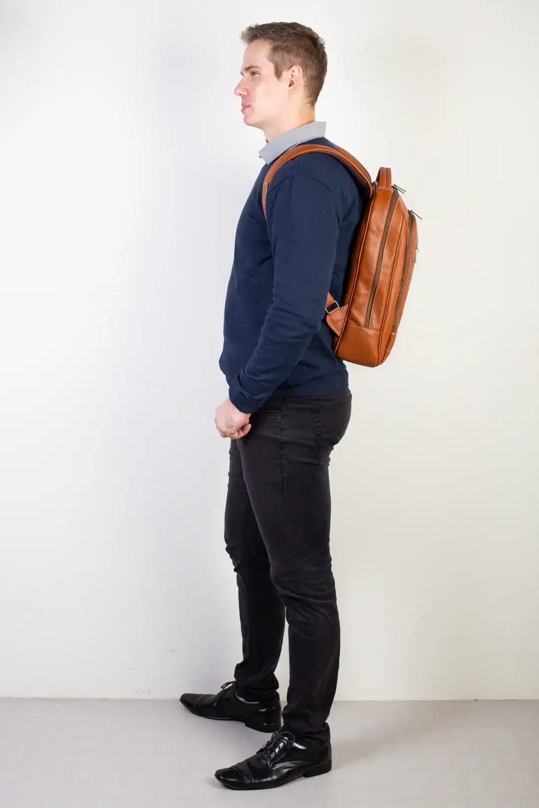 Mochila de couro executiva Connect - Enluaze