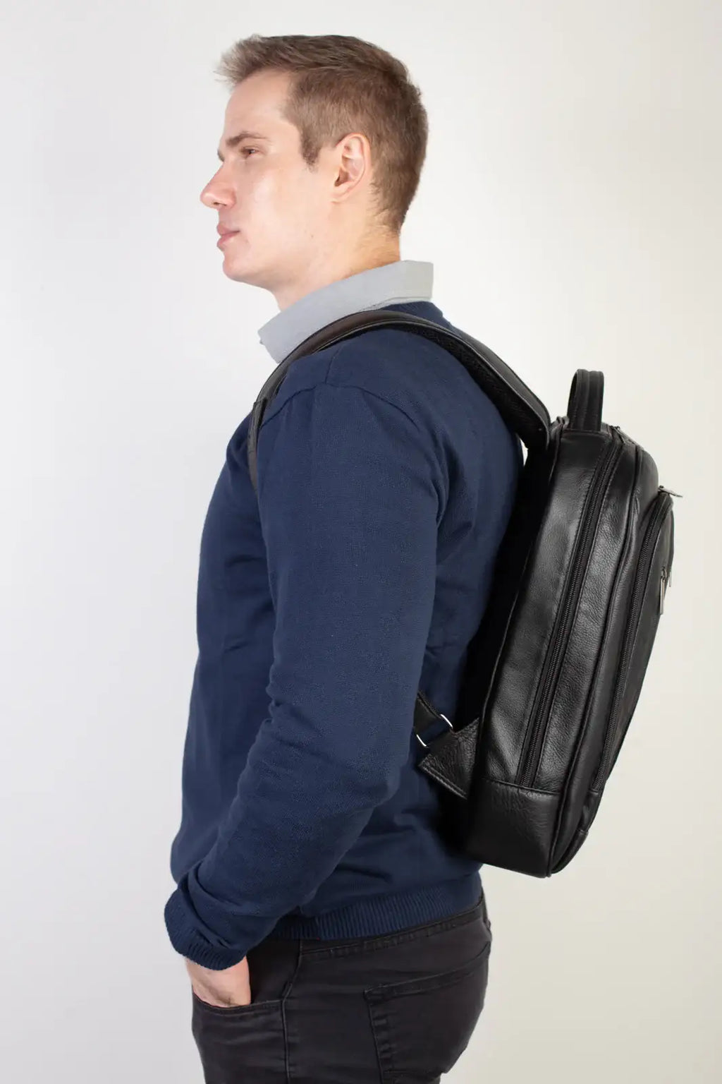 Mochila de couro executiva Connect - Enluaze