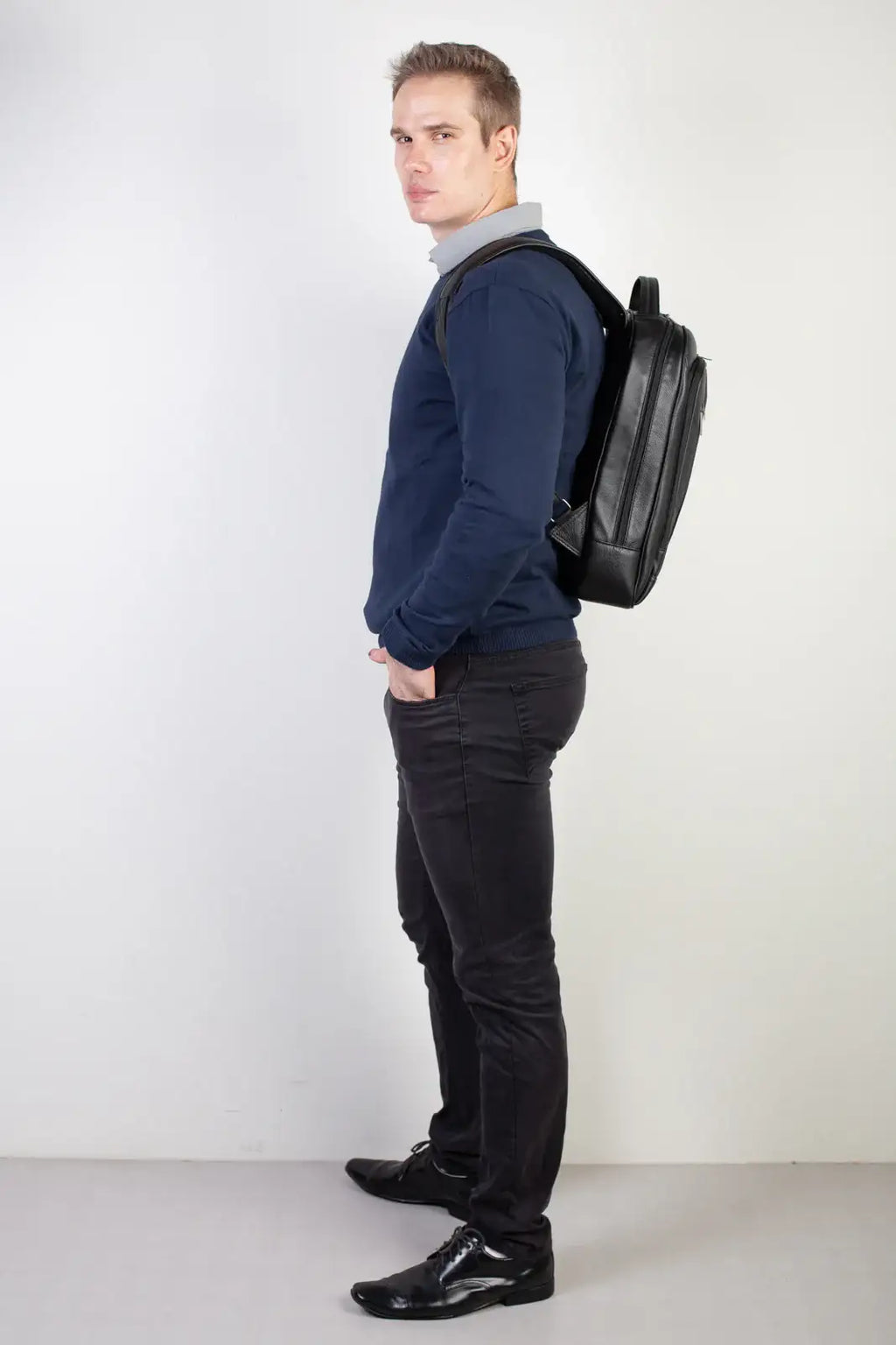 Mochila de couro executiva Connect - Enluaze