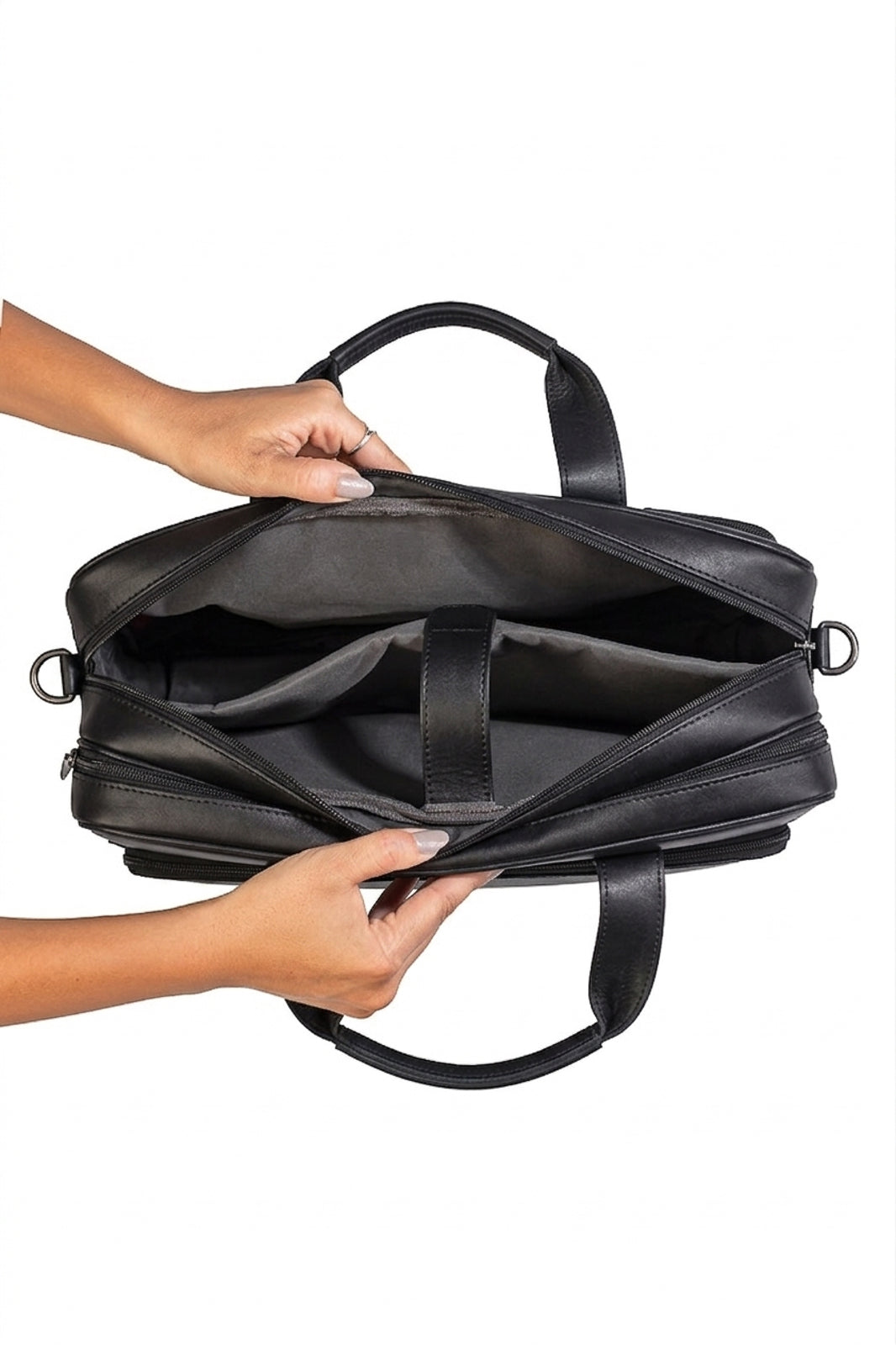 Pasta executiva masculina em couro Vitor