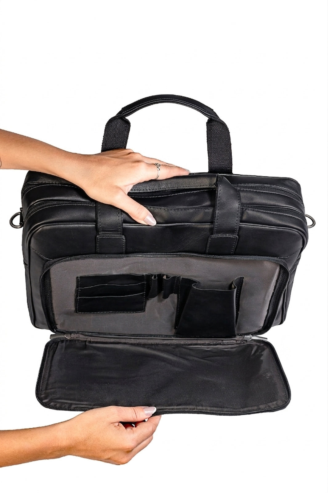 Pasta executiva masculina em couro Vitor