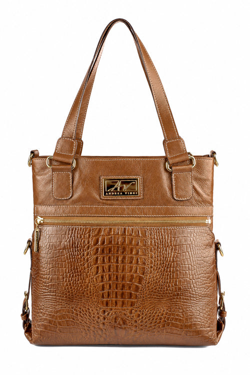 Bolsa de couro 2 em 1 croco Luiza — Enluaze