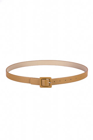 Cinto feminino de couro liso Bella