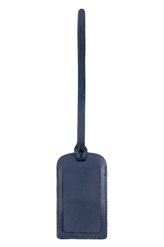 Tag de viagem em couro liso personalizado