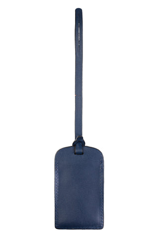 Tag de viagem em couro liso personalizado