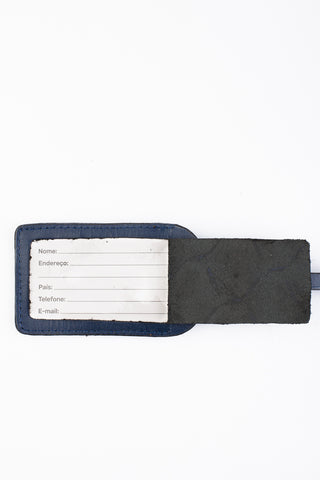 Tag de viagem em couro liso personalizado