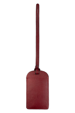 Tag de viagem em couro liso personalizado