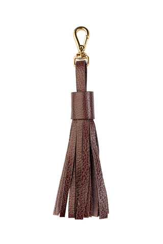 Chaveiro tassel franja em couro
