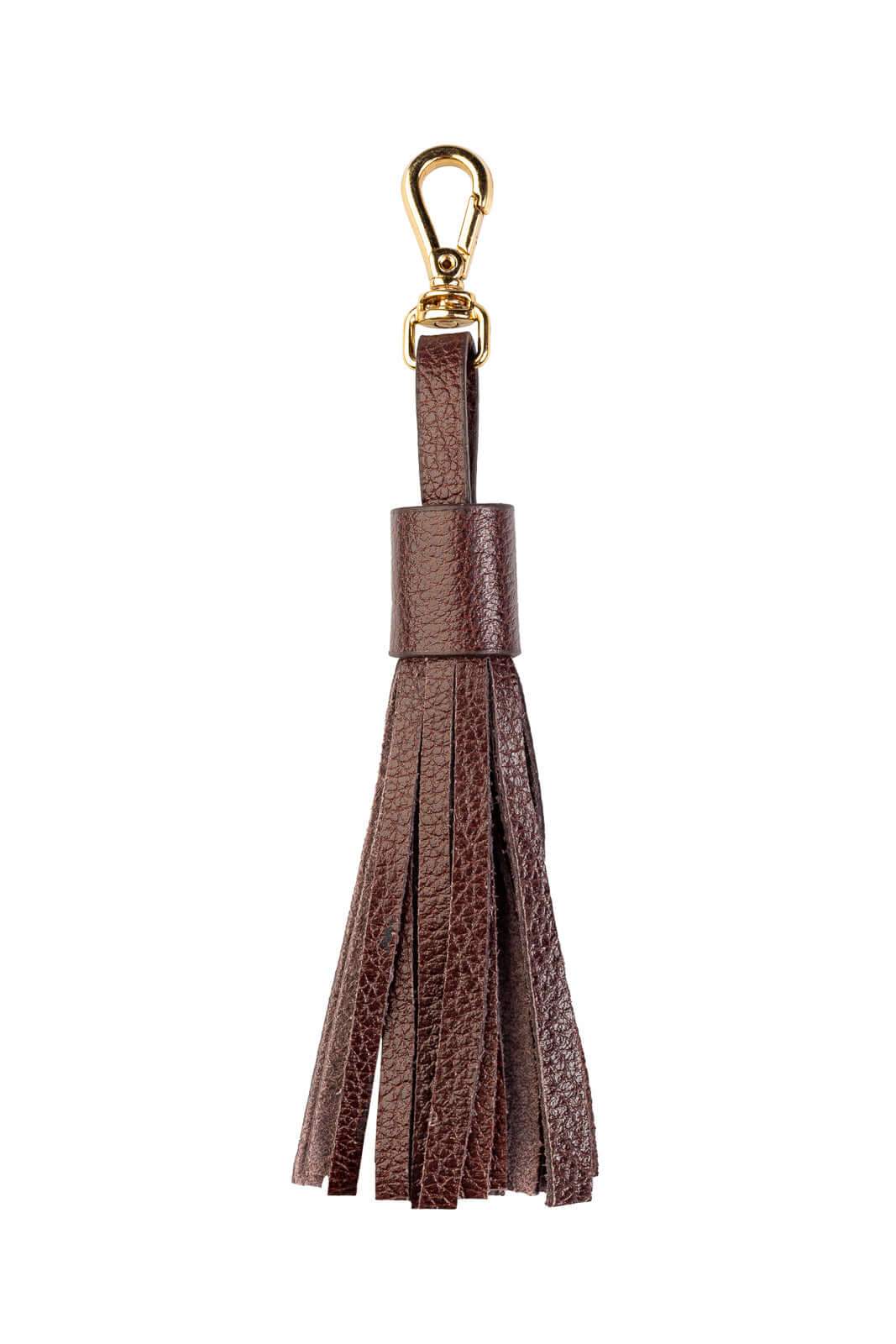 Chaveiro tassel franja em couro - Enluaze