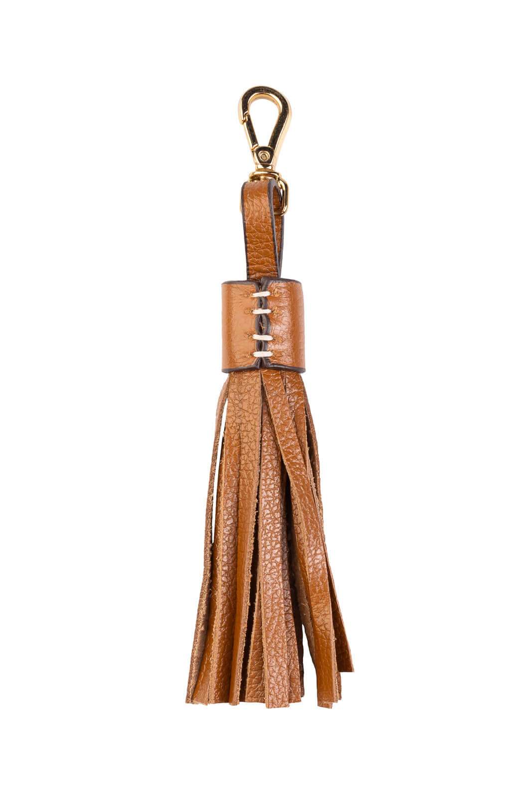 Chaveiro tassel franja em couro - Enluaze