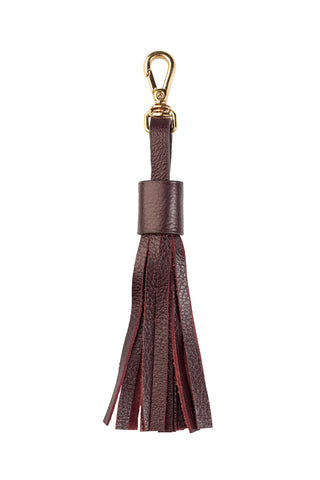 Chaveiro tassel franja em couro