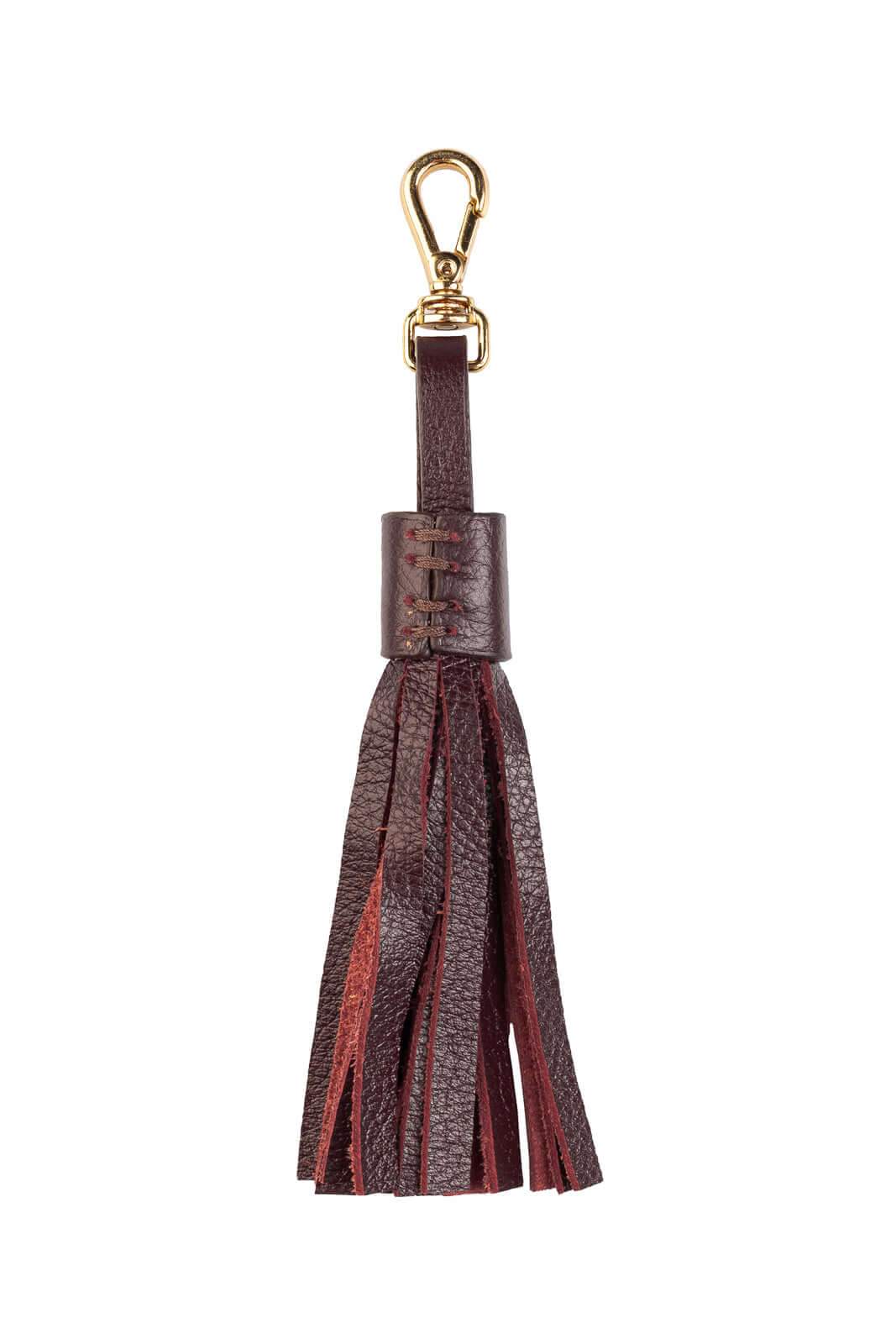 Chaveiro tassel franja em couro - Enluaze