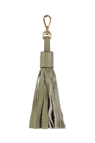 Chaveiro tassel franja em couro