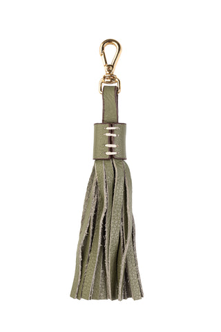 Chaveiro tassel franja em couro