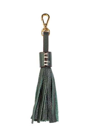 Chaveiro tassel franja em couro