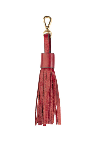 Chaveiro tassel franja em couro