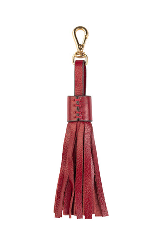 Chaveiro tassel franja em couro