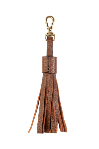 Chaveiro tassel franja em couro