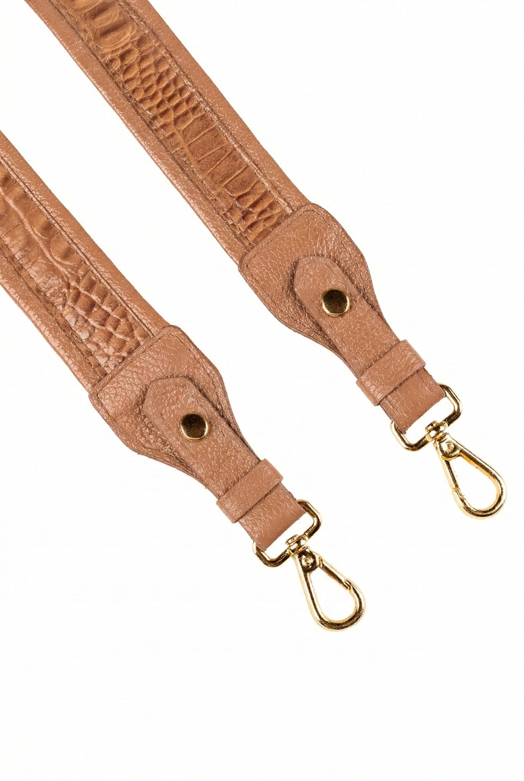 Alça de ombro larga em couro croco