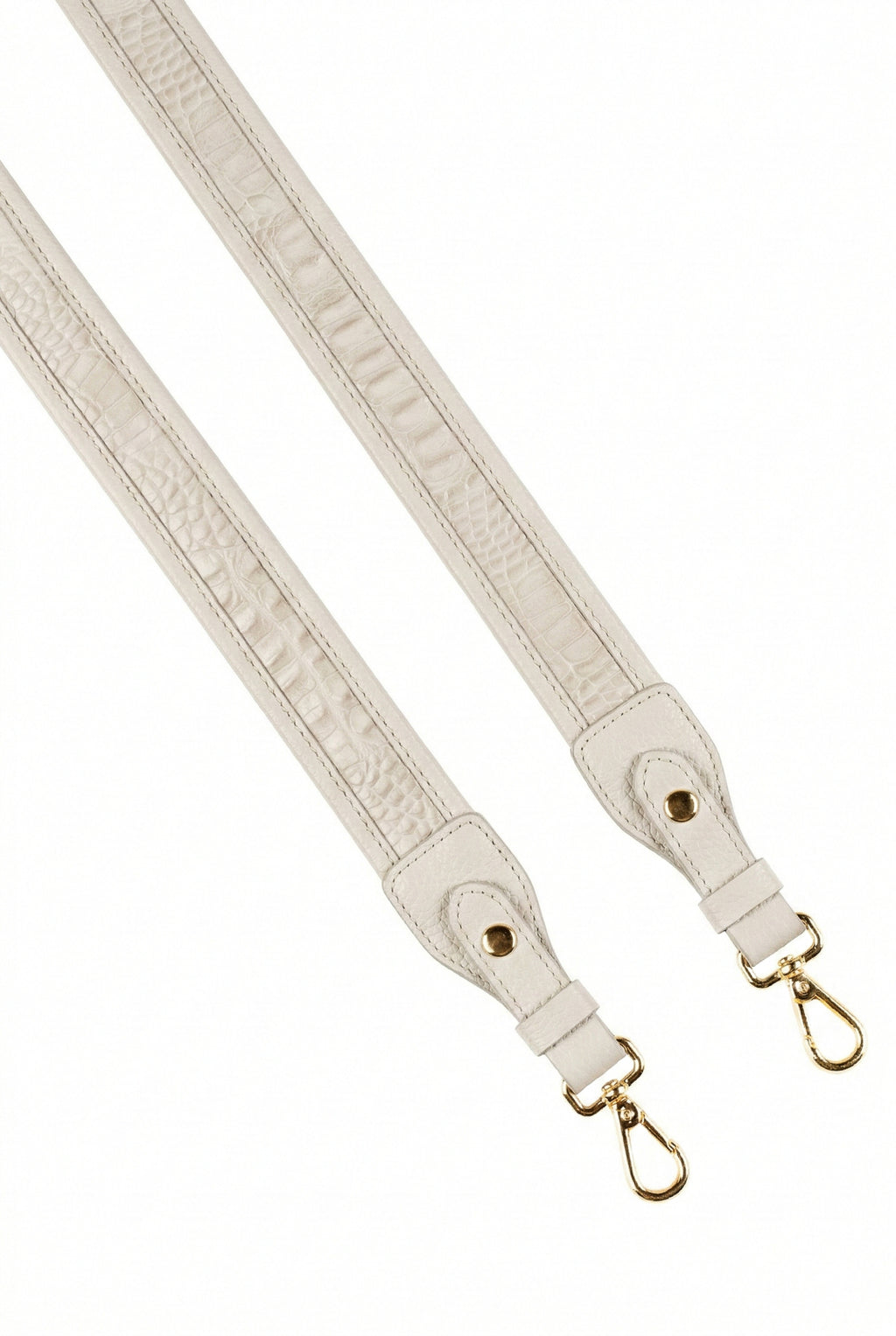 Alça de ombro larga em couro croco