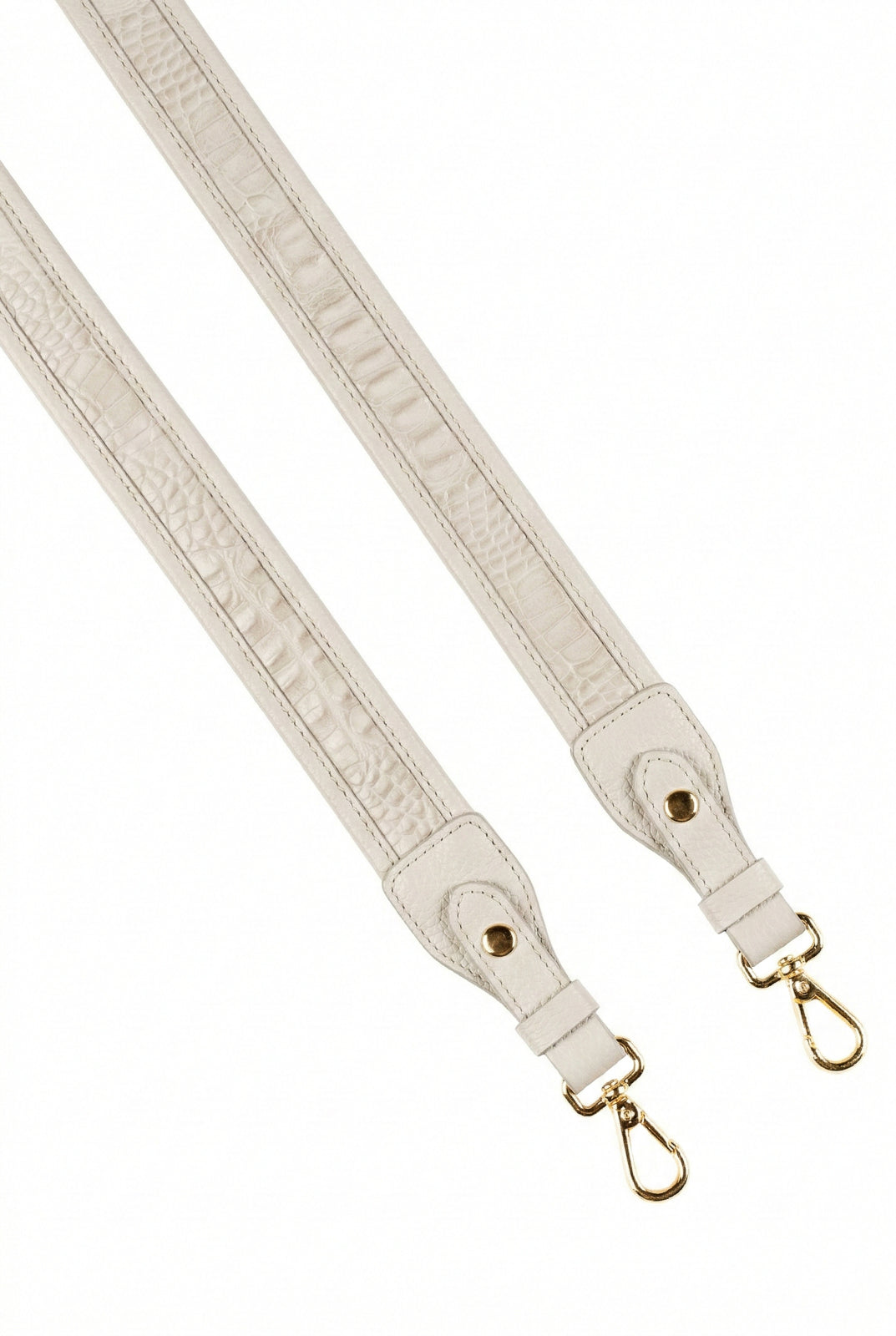 Alça de ombro larga em couro croco