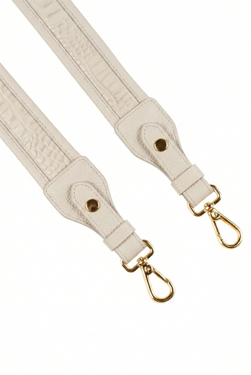 Alça de ombro larga em couro croco