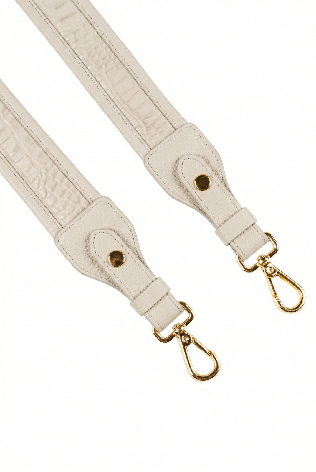 Alça de ombro larga em couro croco