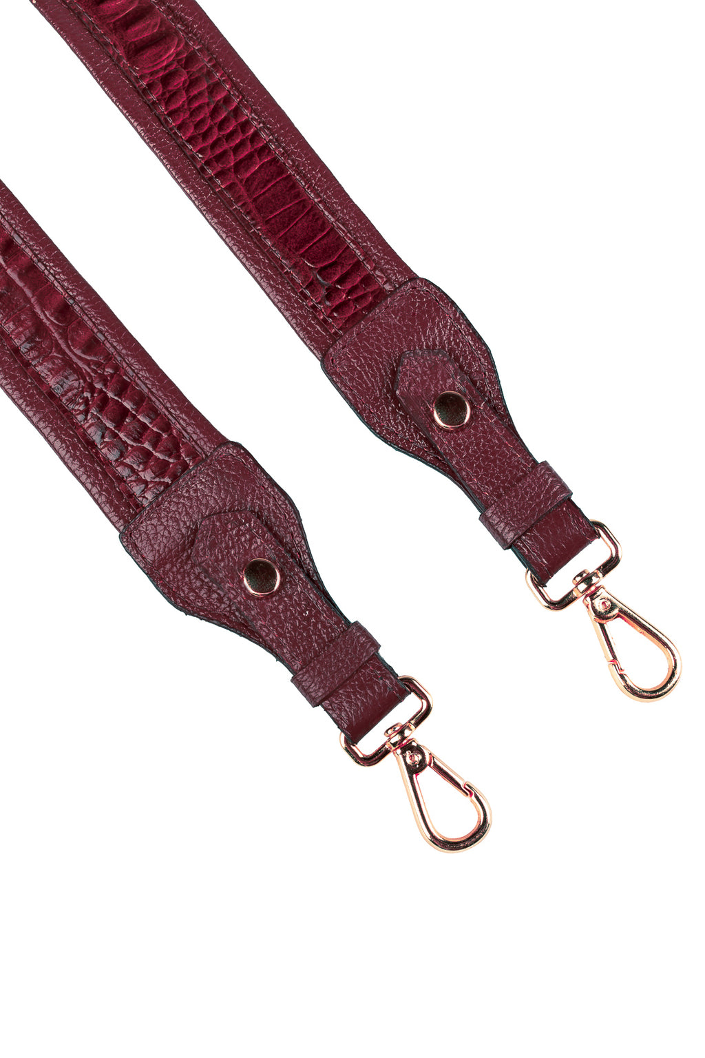 Alça de ombro larga em couro croco