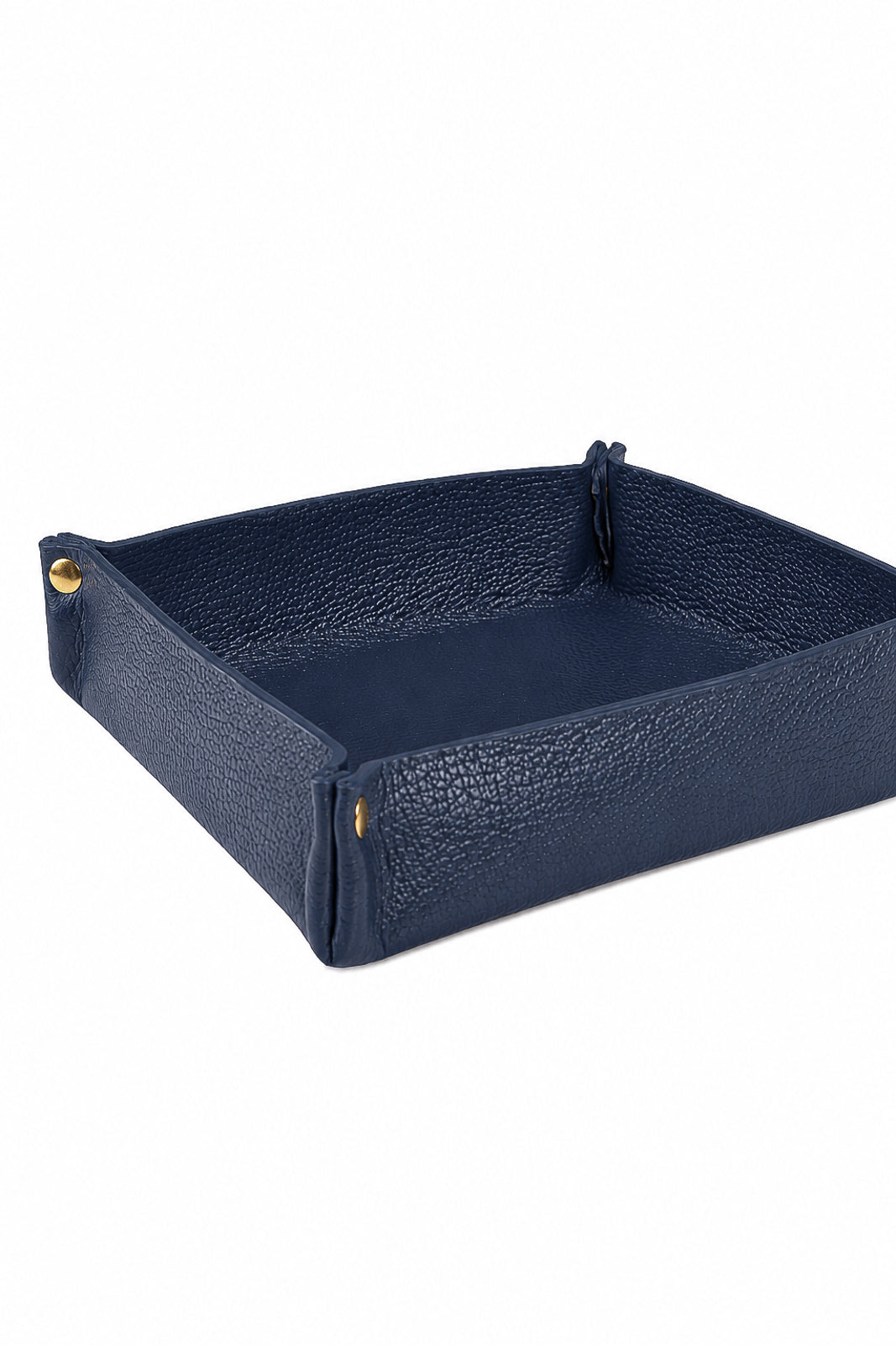Porta objetos organizador em couro liso 16x16 Tray