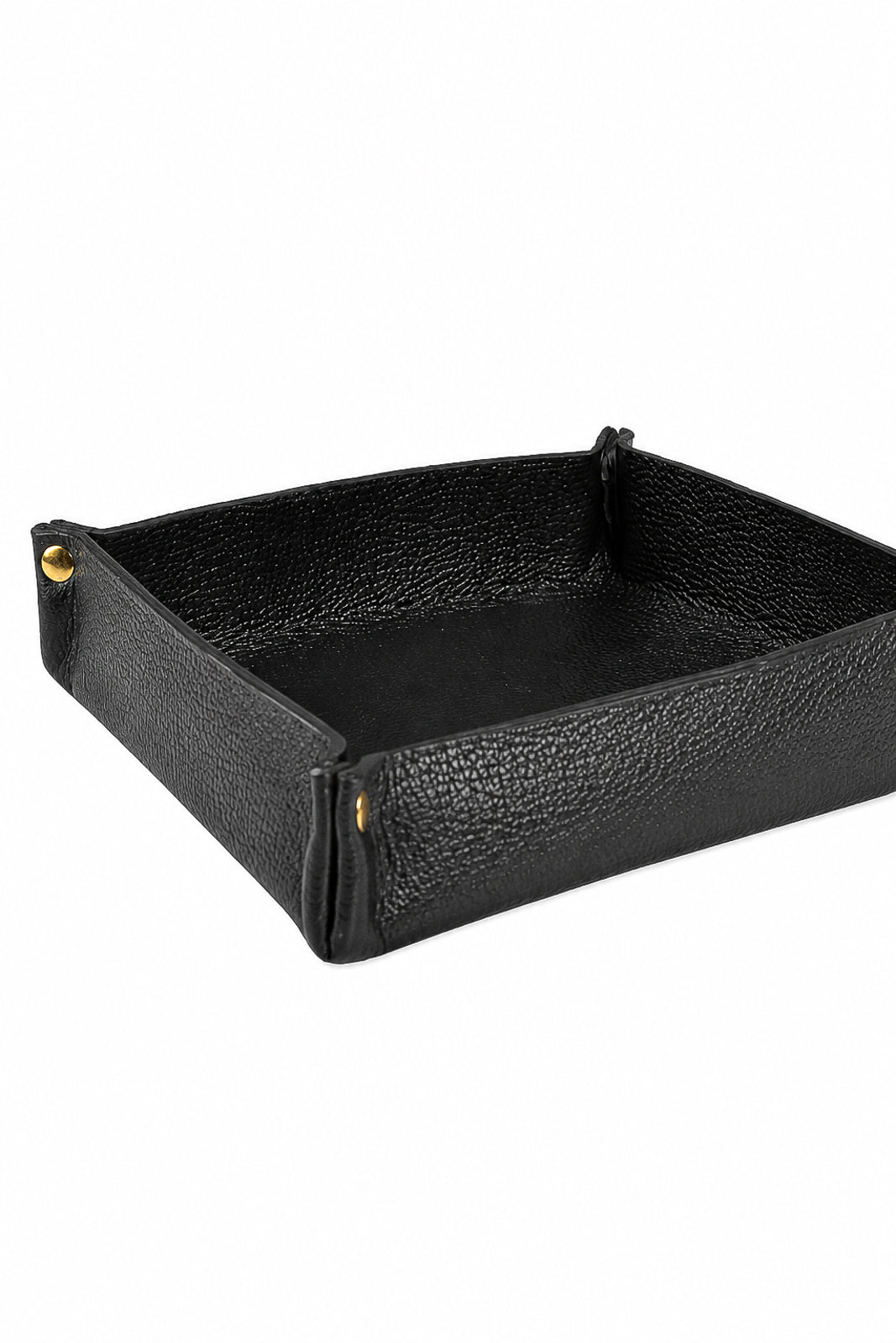 Porta objetos organizador em couro liso 16x16 Tray