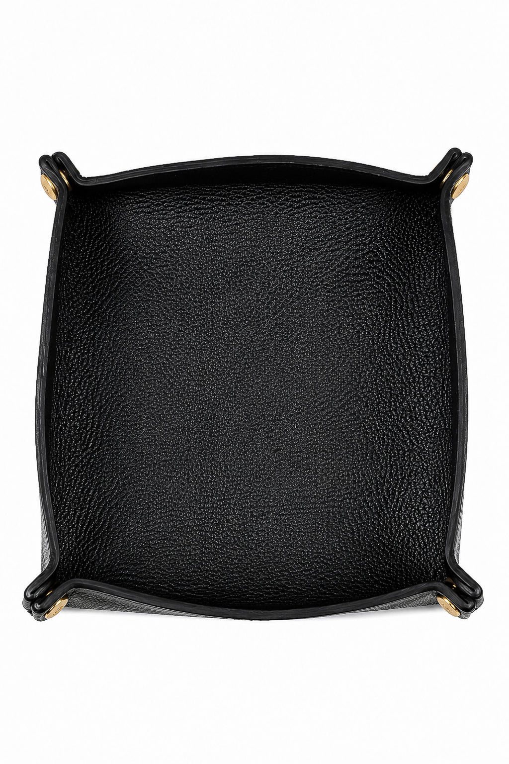 Porta objetos organizador em couro liso 16x16 Tray