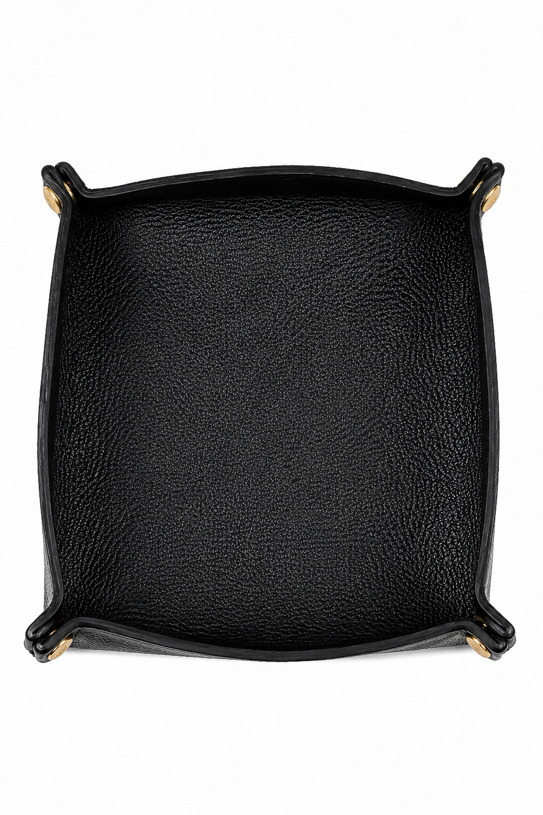 Porta objetos organizador em couro liso 16x16 Tray