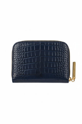 Carteira feminina de couro croco Kiara 10x13,5cm