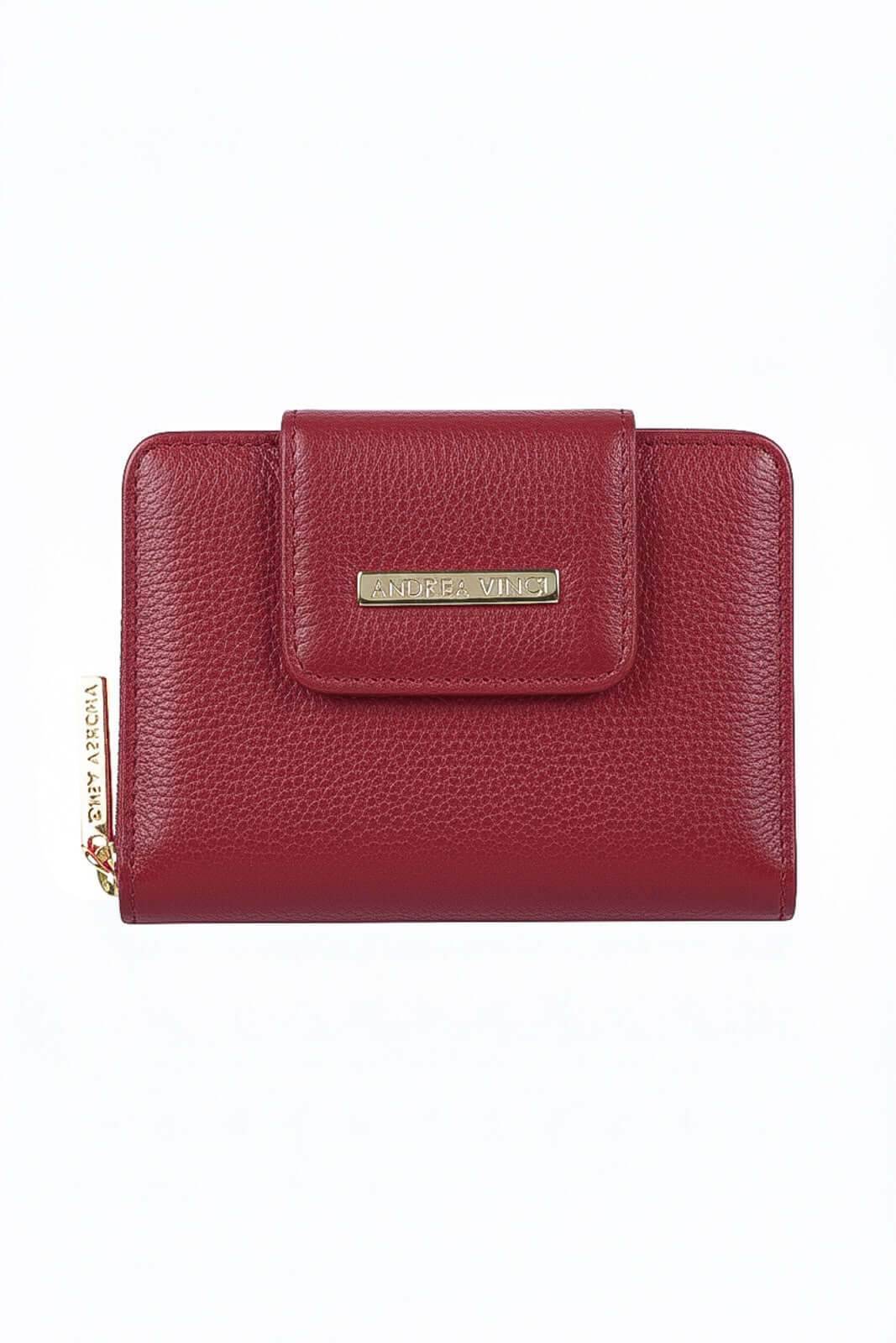 Carteira feminina de couro liso Lolla 10x13cm - Enluaze