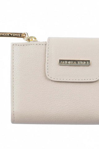 Carteira feminina de couro liso Lanna 10x15,5cm