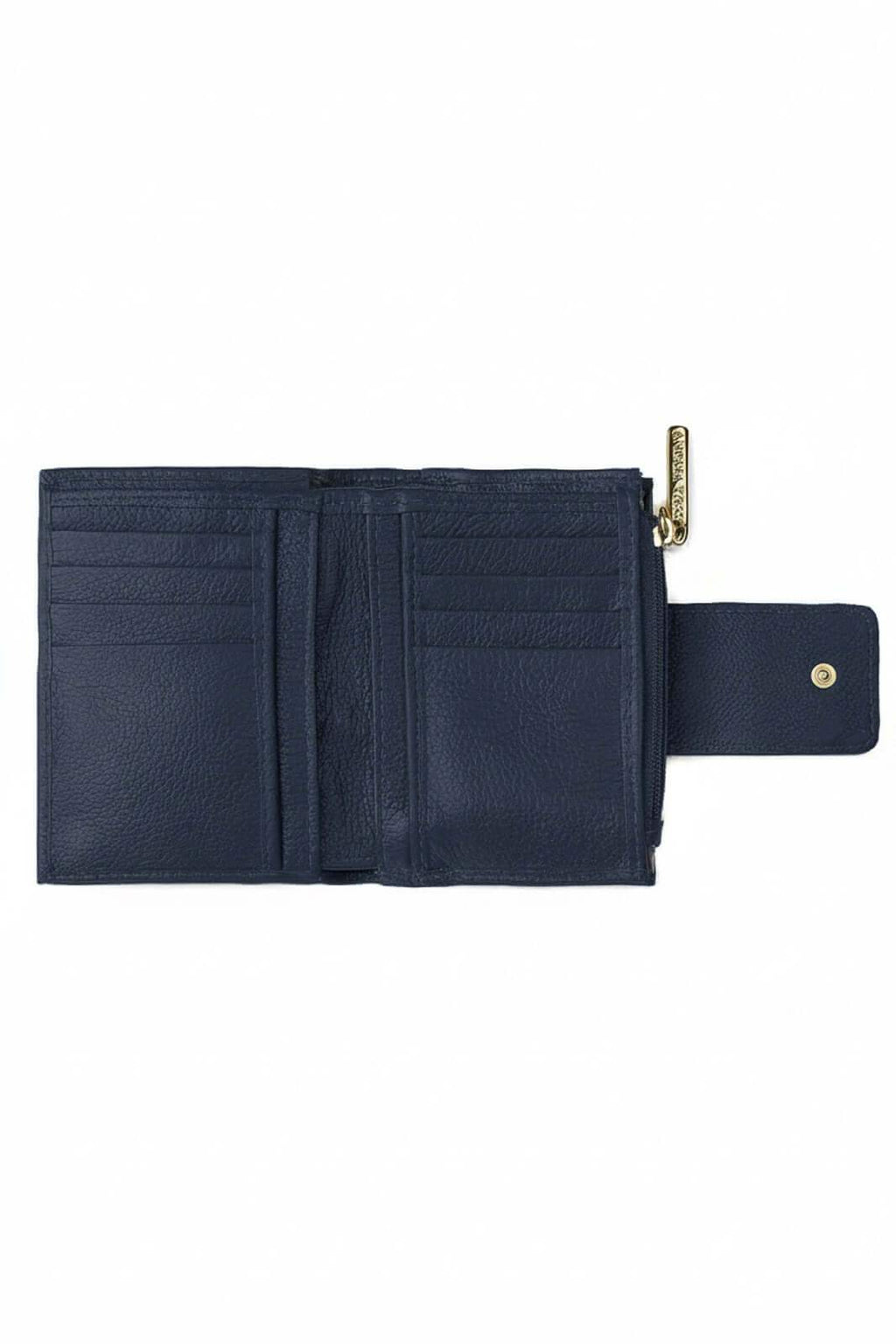 Carteira feminina de couro liso Linna 11x13cm - Enluaze