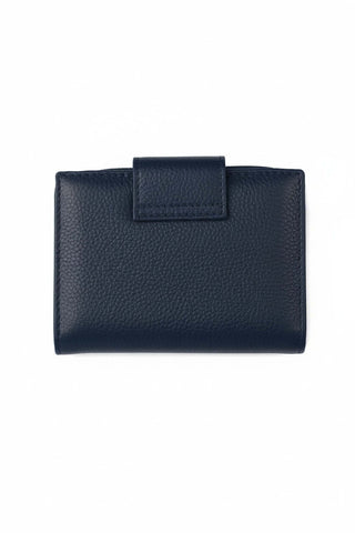 Carteira feminina de couro liso Linna 11x13cm